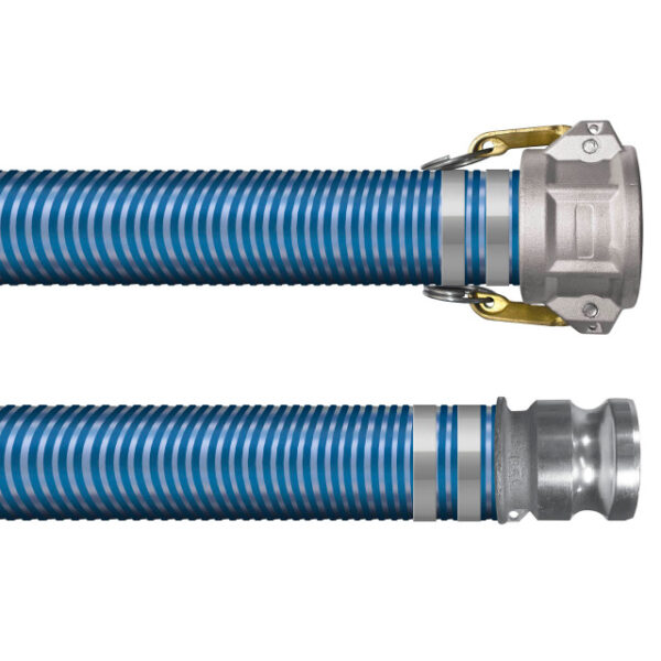 BadgerFlex Blue Water 2 in. Low-Temperature Heavy Duty Suction Hose w/ Female Coupler x Male Adapter Ends